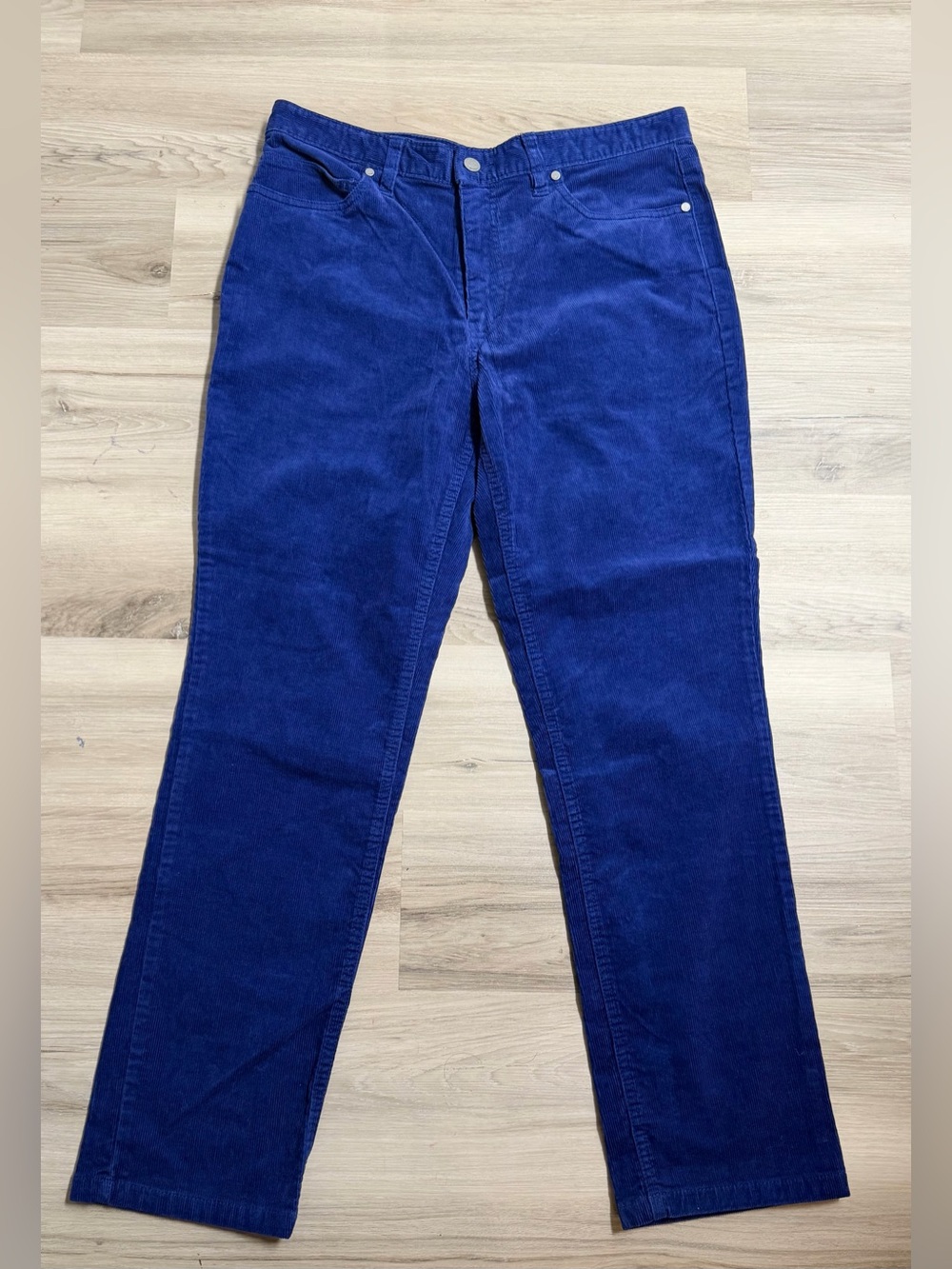 Alfani Women's Straight-Leg Corduroy Jeans in Royal Blue